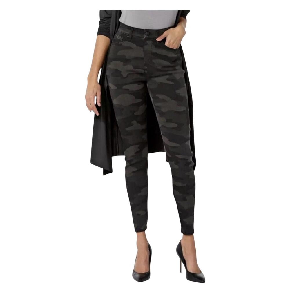 G by Giuliana Black Gray Camo Skinny Pants High Rise Size 16 P Jeggings jeans